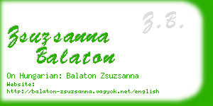 zsuzsanna balaton business card
